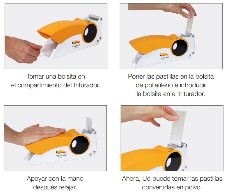 Triturador de pastillas manual Tookan