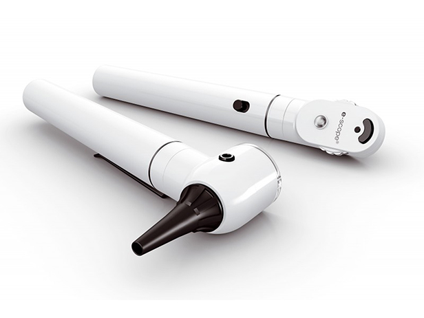 Conjunto oftalmo-otoscopio Riester E-Scope luz halog. -Negro