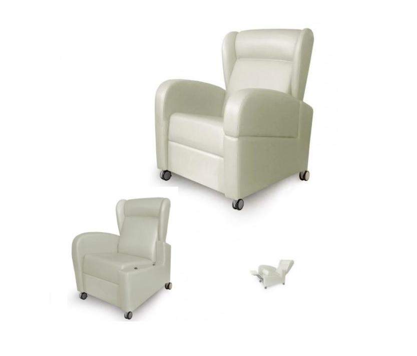 Sillón geriátrico con ruedas