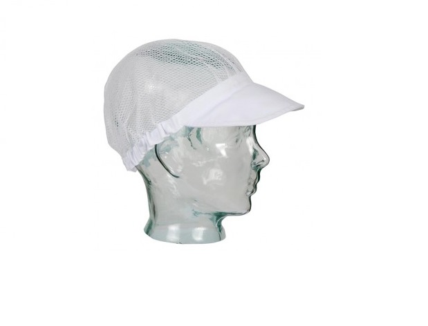 Cofia malla s/modelo visera c/blanco