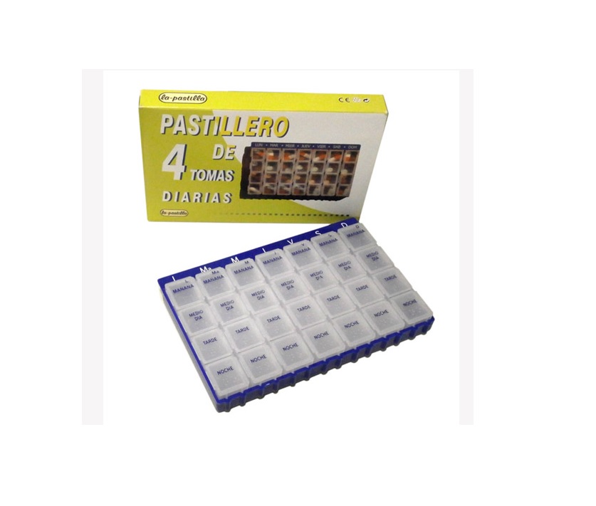 Pastillero semanal módulos diarios extraíbles (Braille)