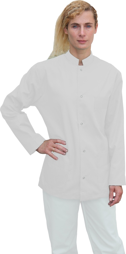 Camisa abotonada manga larga Blanco