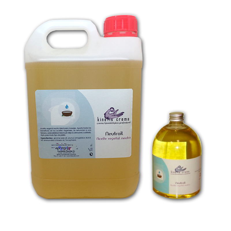 Aceite de masaje neutro (garrafa de 5 litros) + 1 Bote aceite neutro de masaje 500ml (N02515) de regalo