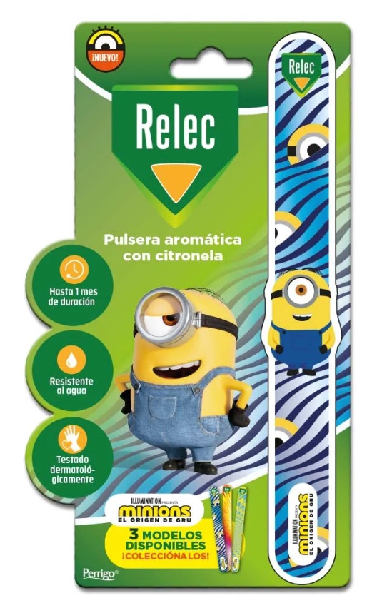 RELEC PULSERA INFANTIL MINIONS AZUL REPELENTE  MOSQUITOS