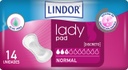 Compresas LINDOR Lady Normal 3 gotas Bolsa 14u