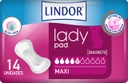 Compresas LINDOR Lady Maxi 5 gotas Bolsa 14u