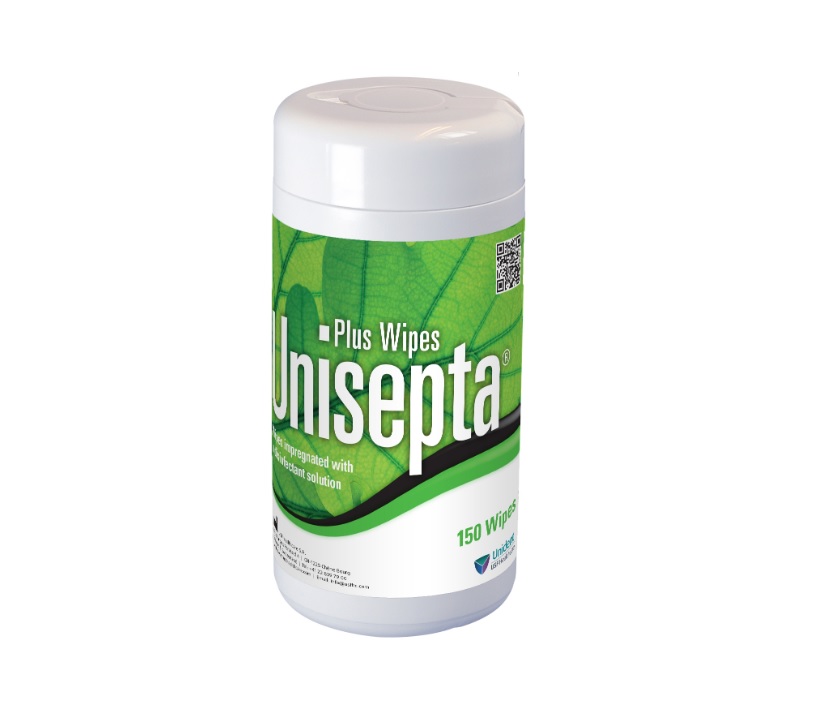 Toallitas desinfectantes Unisepta Plus Bote 150u