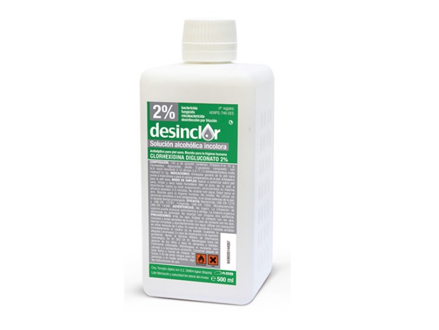 Desinclor solución alcohólica incolora 2% 500 ml