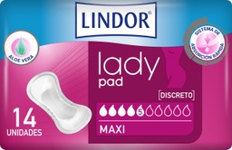[167040] Compresas LINDOR Lady Maxi 5 gotas Bolsa 14u